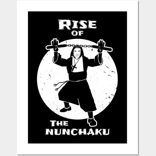 Rise Of The Nunchaku Nun Funny Martial Arts Pun Posters and Art